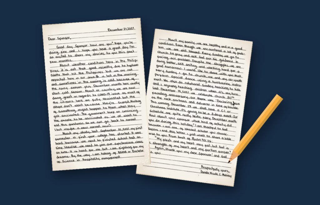 Dodam Foster Foundation Letters from Children